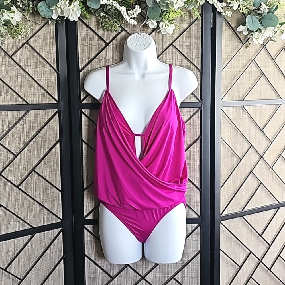 Badgley Mischka Swimsuit Fuschia | Size 6